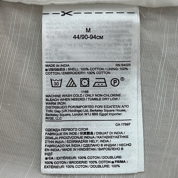 Banana Republic White Eyelet 100% Cotton Sleeveless Top with Zipper Closure Sz M - Picture 8 of 8